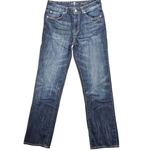 Seven For All Mankind 16 Girls Jeans The Standard Mid RIse Straight Leg Denim